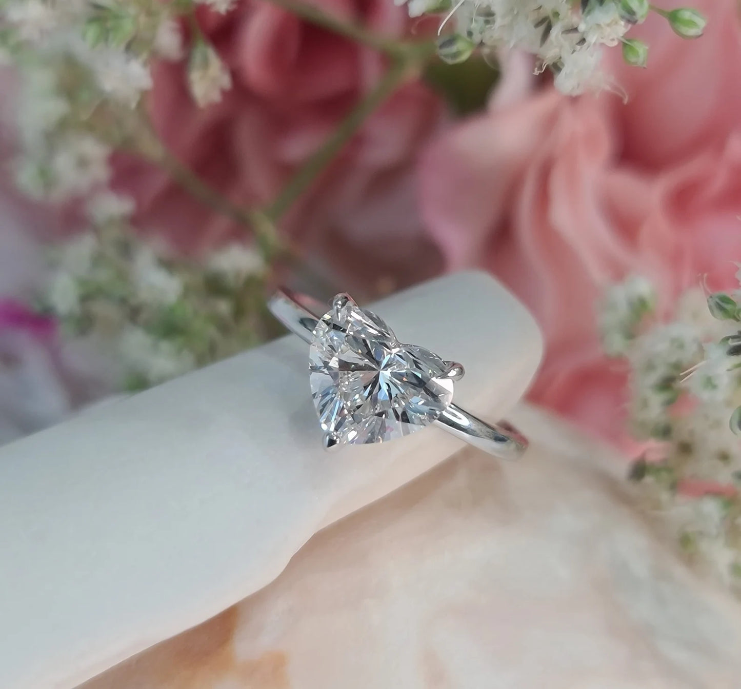 Heart Cut Lab Grown Diamond Engagement Ring