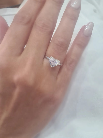 Heart Cut Lab Grown Diamond Engagement Ring
