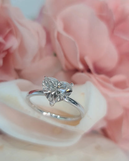 Heart Cut Lab Grown Diamond Engagement Ring
