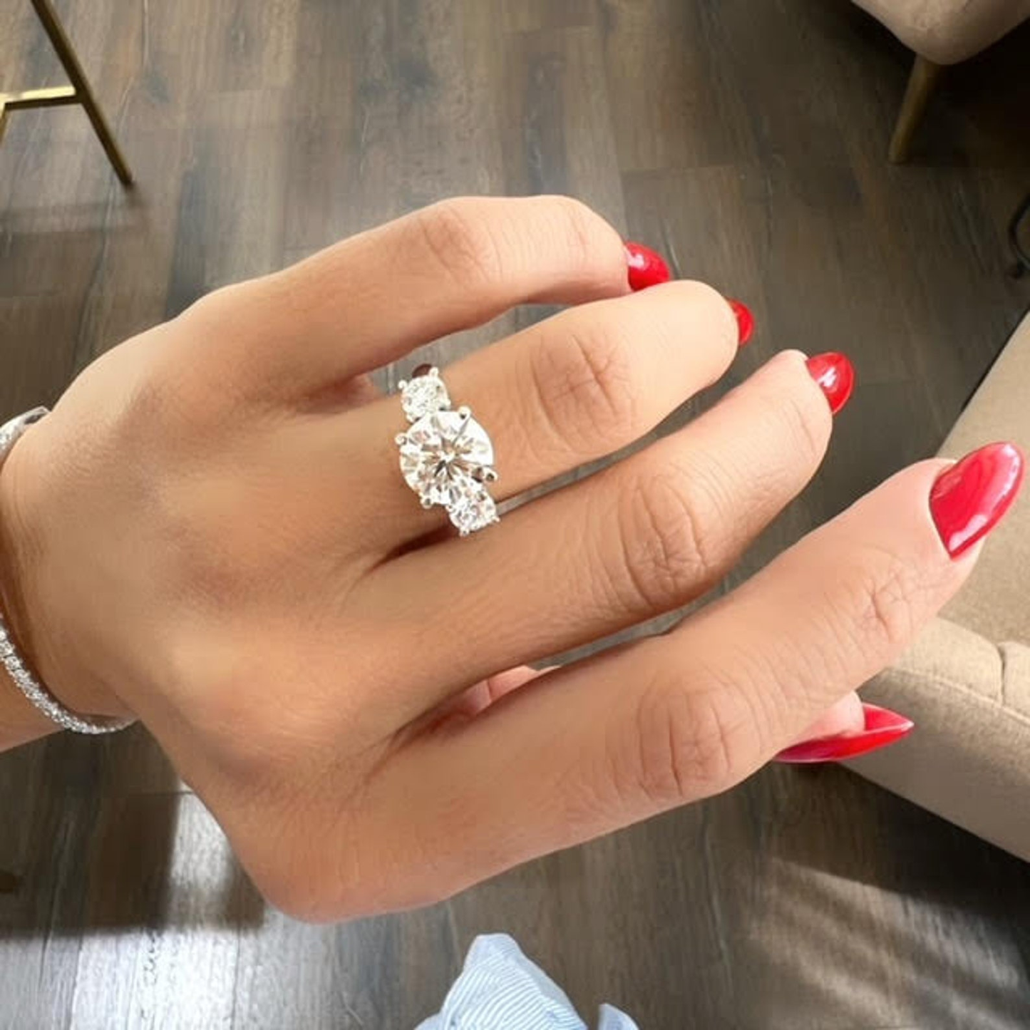 Lab Grown Diamond Ring 2.5CT Round Cut