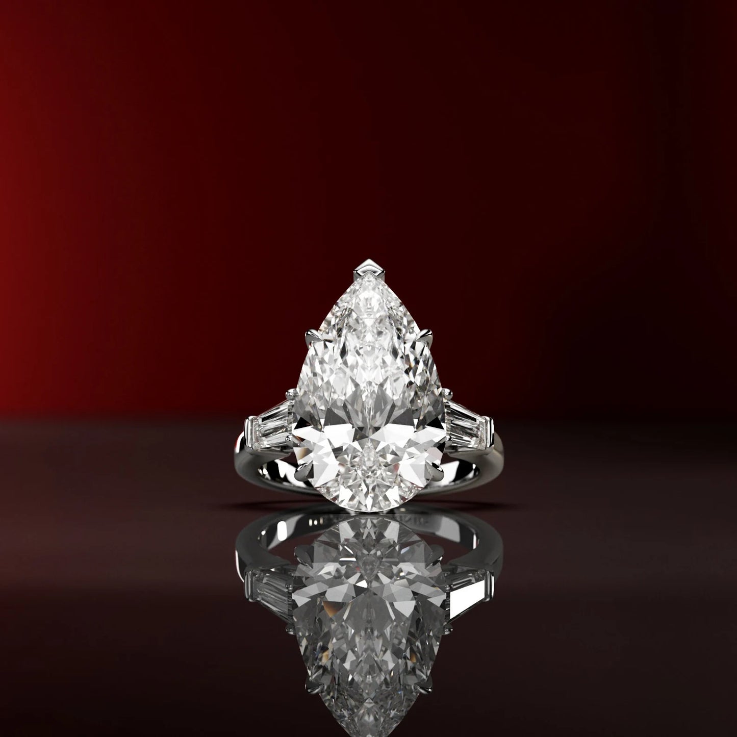 Breathtaking Pear Lab Grown Diamond Ring