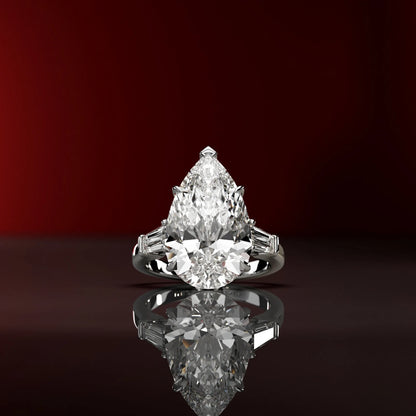 Breathtaking Pear Lab Grown Diamond Ring