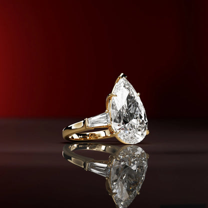 Breathtaking Pear Lab Grown Diamond Ring