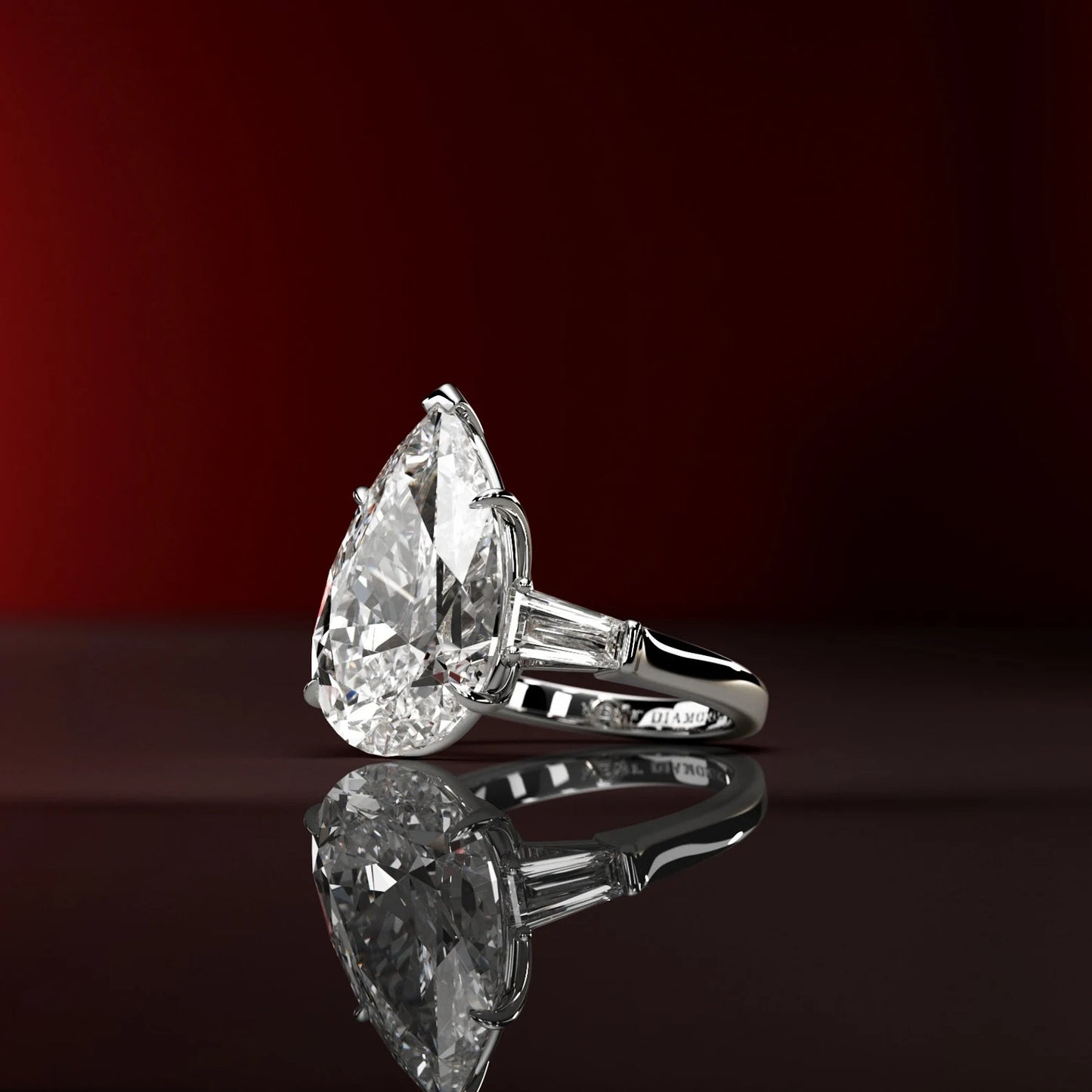Breathtaking Pear Lab Grown Diamond Ring