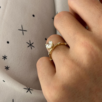 Marquise Cut Real Lab Grown Diamond Ring