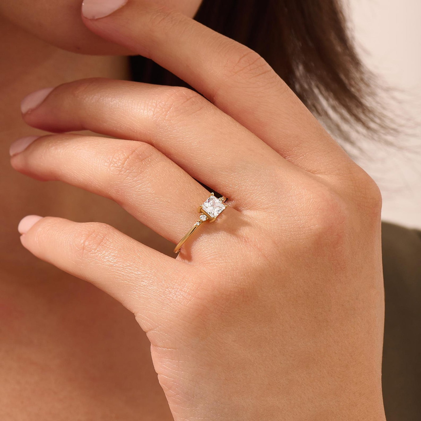Princess Cut Lab Grown Diamond Ring