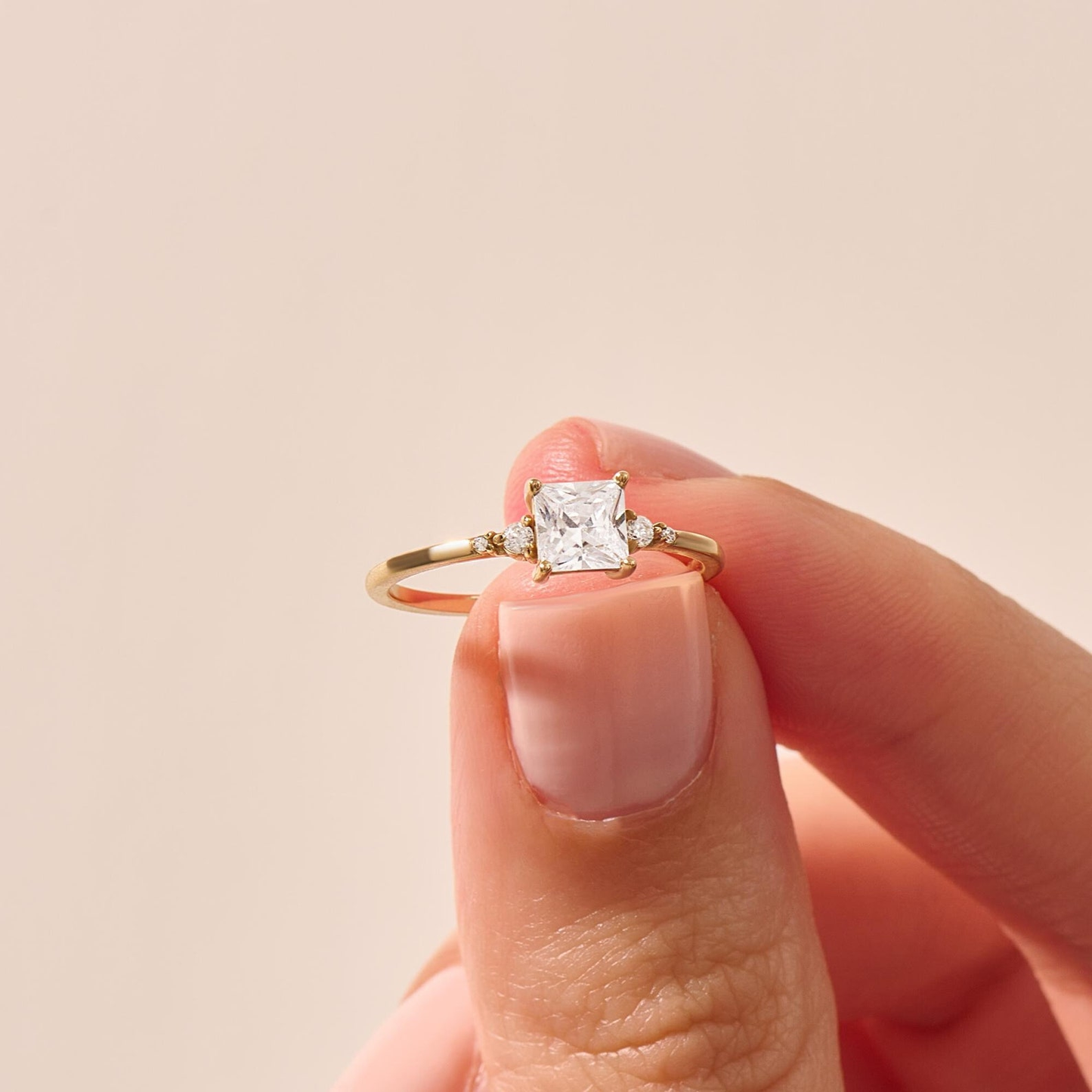 Princess Cut Lab Grown Diamond Ring