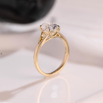 Oval Cut Engagement Ring Yellow Gold
