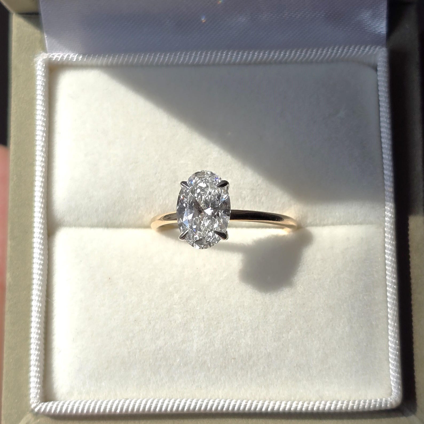 Solitaire Oval Lab-Grown Diamond Ring