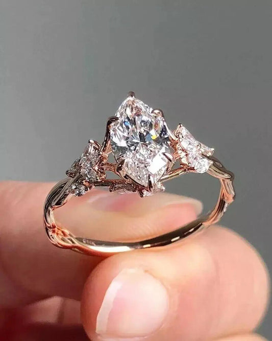 2CT Marquise Lab Grown Diamond Engagement Ring