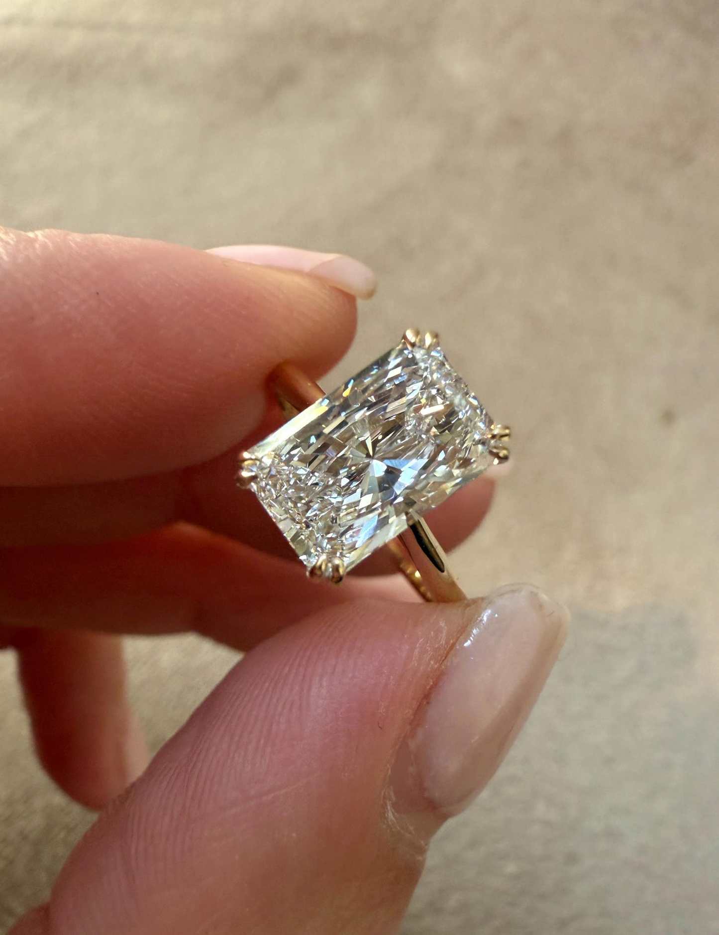 Radiant Cut Lab Grown Diamond Engagement Ring