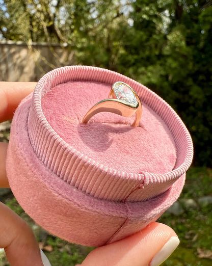Elegant Oval Lab-Grown Diamond Bypass Ring