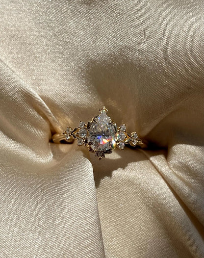 Special Pear Cut Lab Grown Diamond Ring
