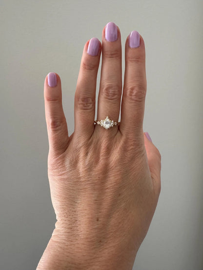 Special Pear Cut Lab Grown Diamond Ring