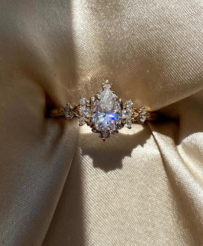 Special Pear Cut Lab Grown Diamond Ring
