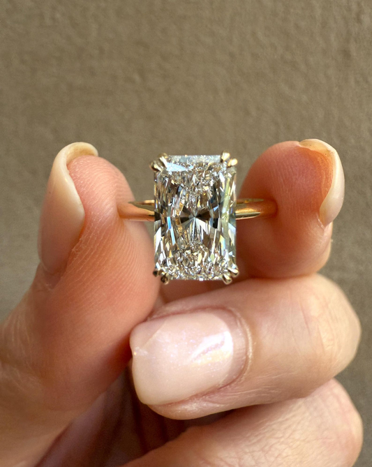 Radiant Cut Lab Grown Diamond Engagement Ring