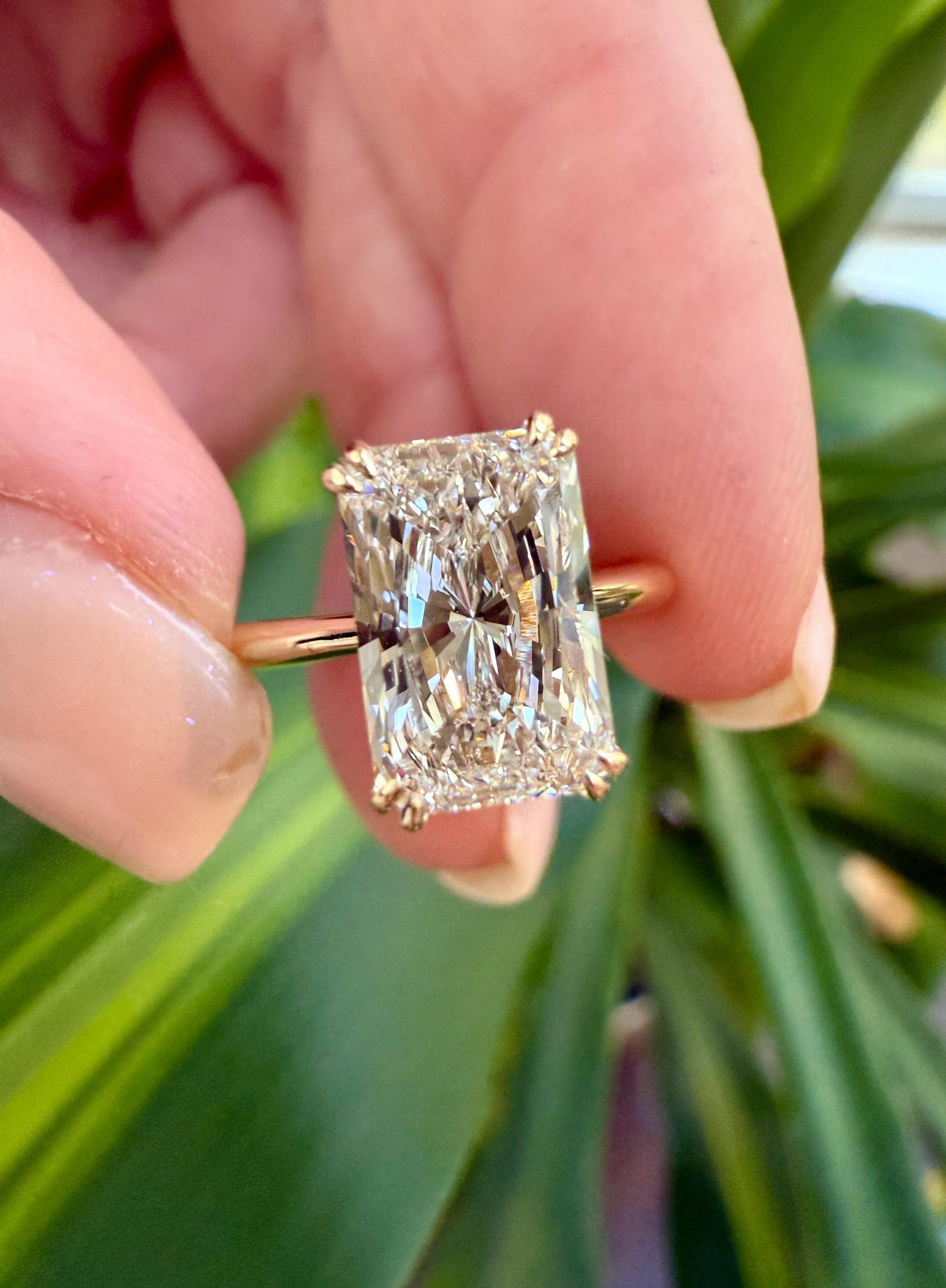 Radiant Cut Lab Grown Diamond Engagement Ring