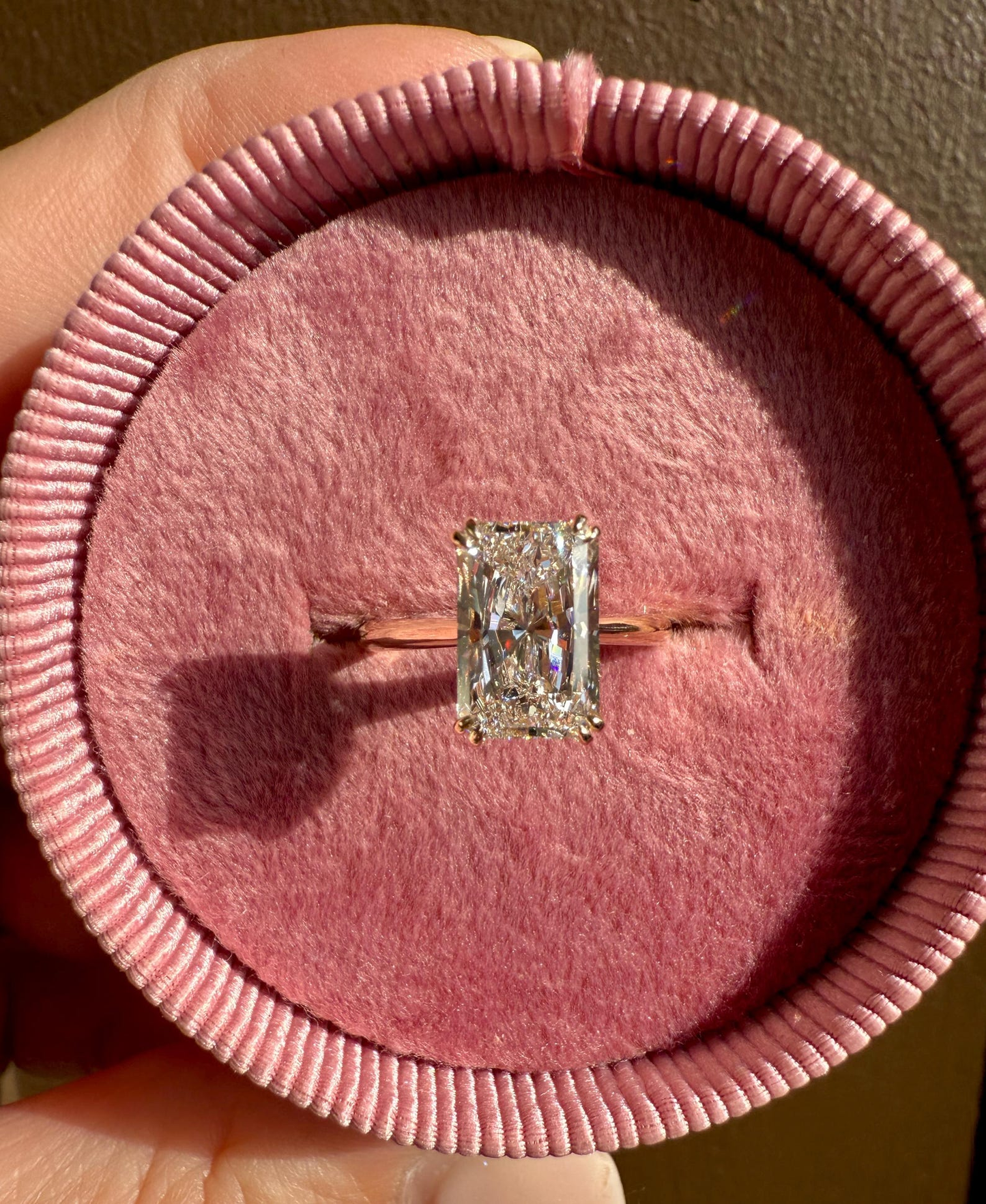 Radiant Cut Lab Grown Diamond Engagement Ring