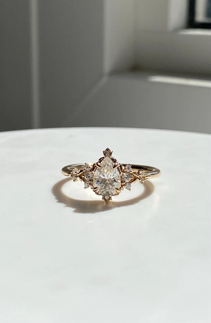 Special Pear Cut Lab Grown Diamond Ring