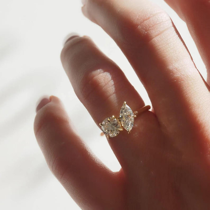 Special Pear Cut Lab Grown Diamond Ring