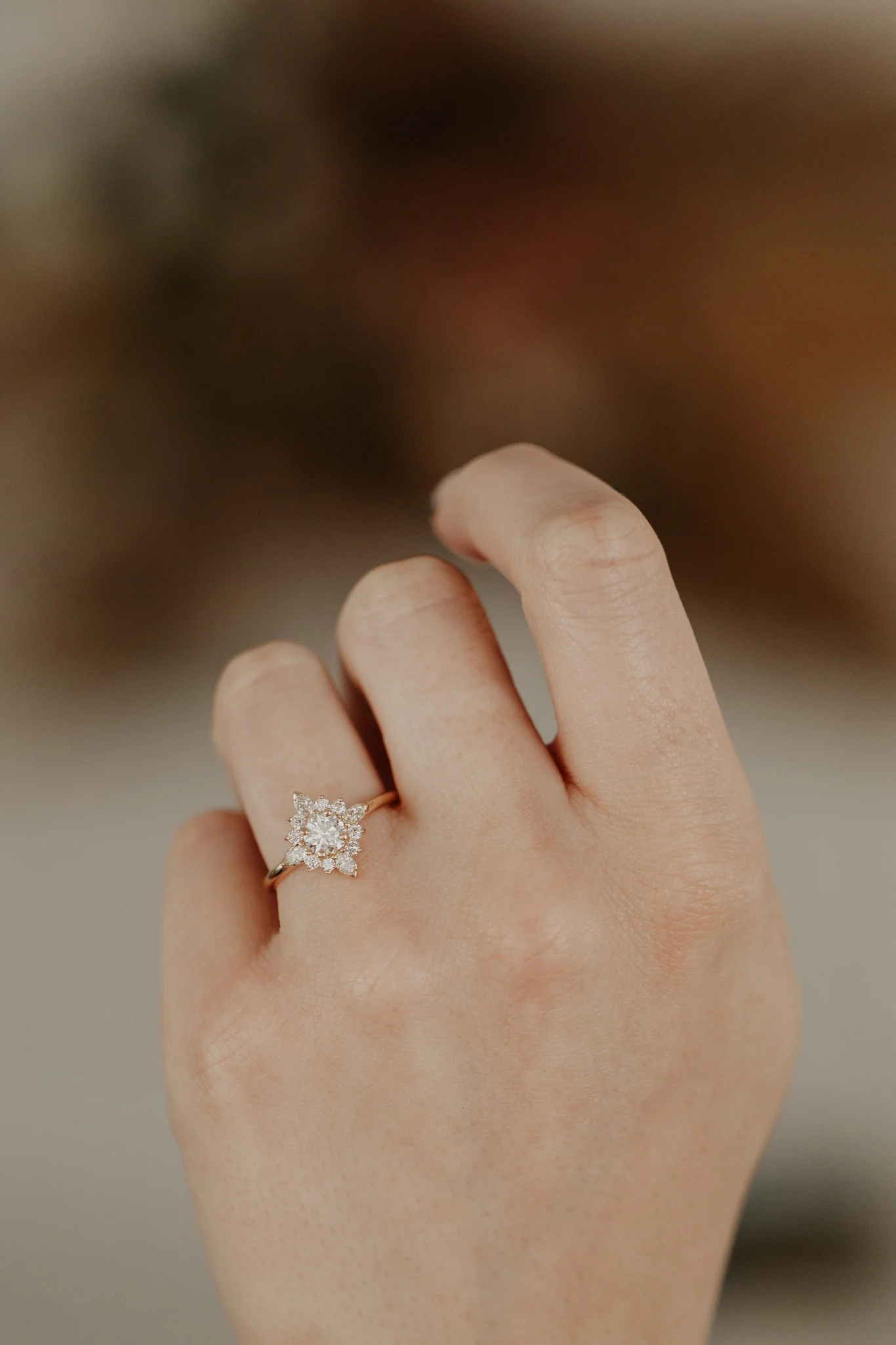 Dazzling Lab Grown Diamond Cluster Ring