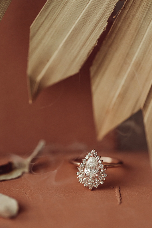 Pear Lab Grown Diamond Ring For Her
