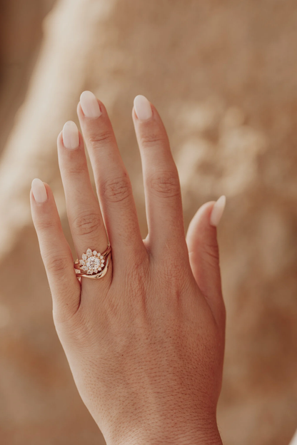Floral 1.50 Ct Lab Grown Diamond Cluster Ring