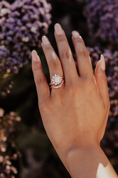 Floral 1.50 Ct Lab Grown Diamond Cluster Ring