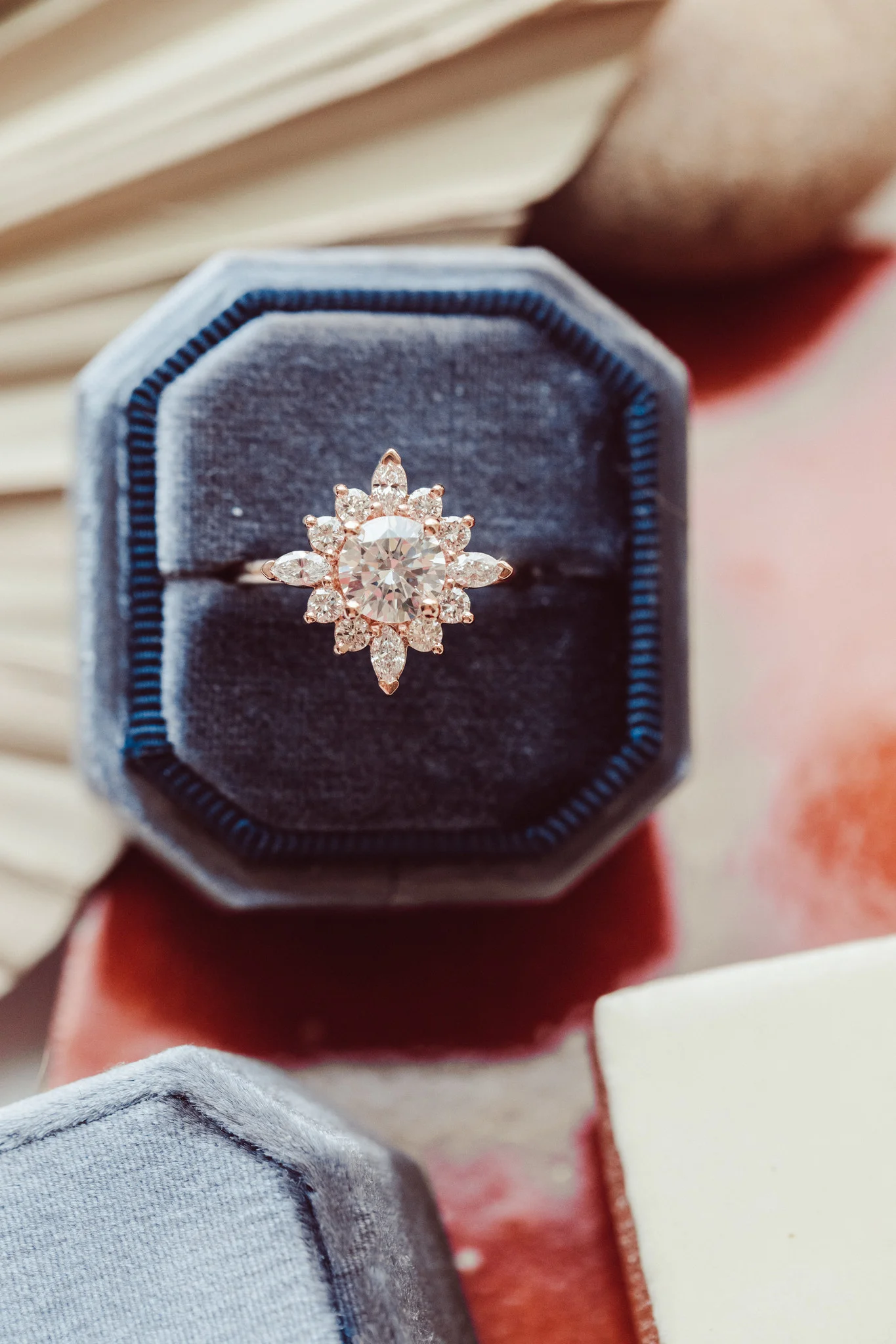 Lab Grown Diamond Round Flower Ring