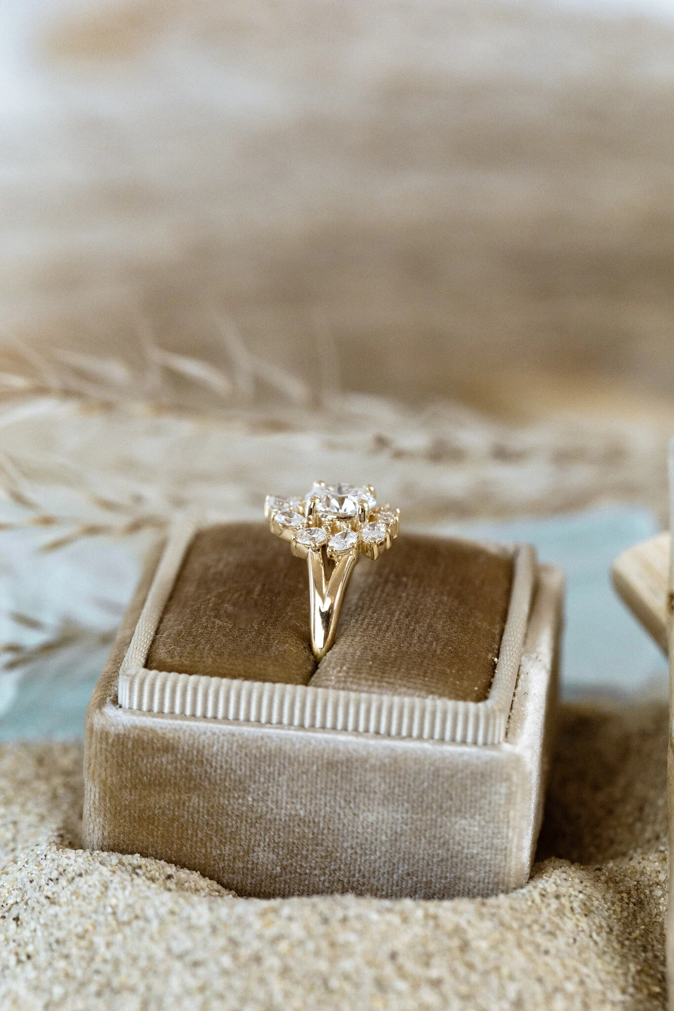 Floral 1.50 Ct Lab Grown Diamond Cluster Ring