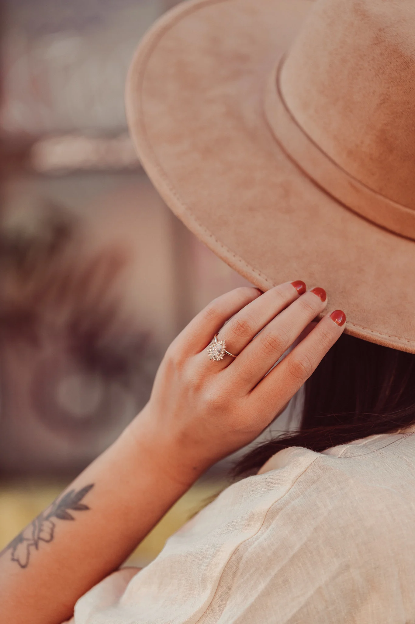 Pear Lab Grown Diamond Ring For Her