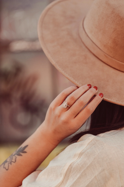 Pear Lab Grown Diamond Ring For Her