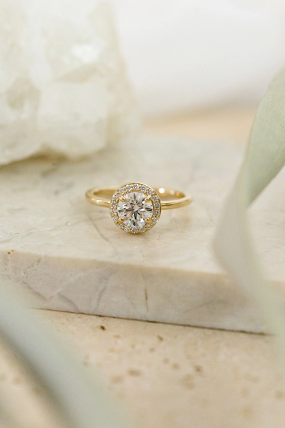 Customizable Lab Grown Round Diamond Ring