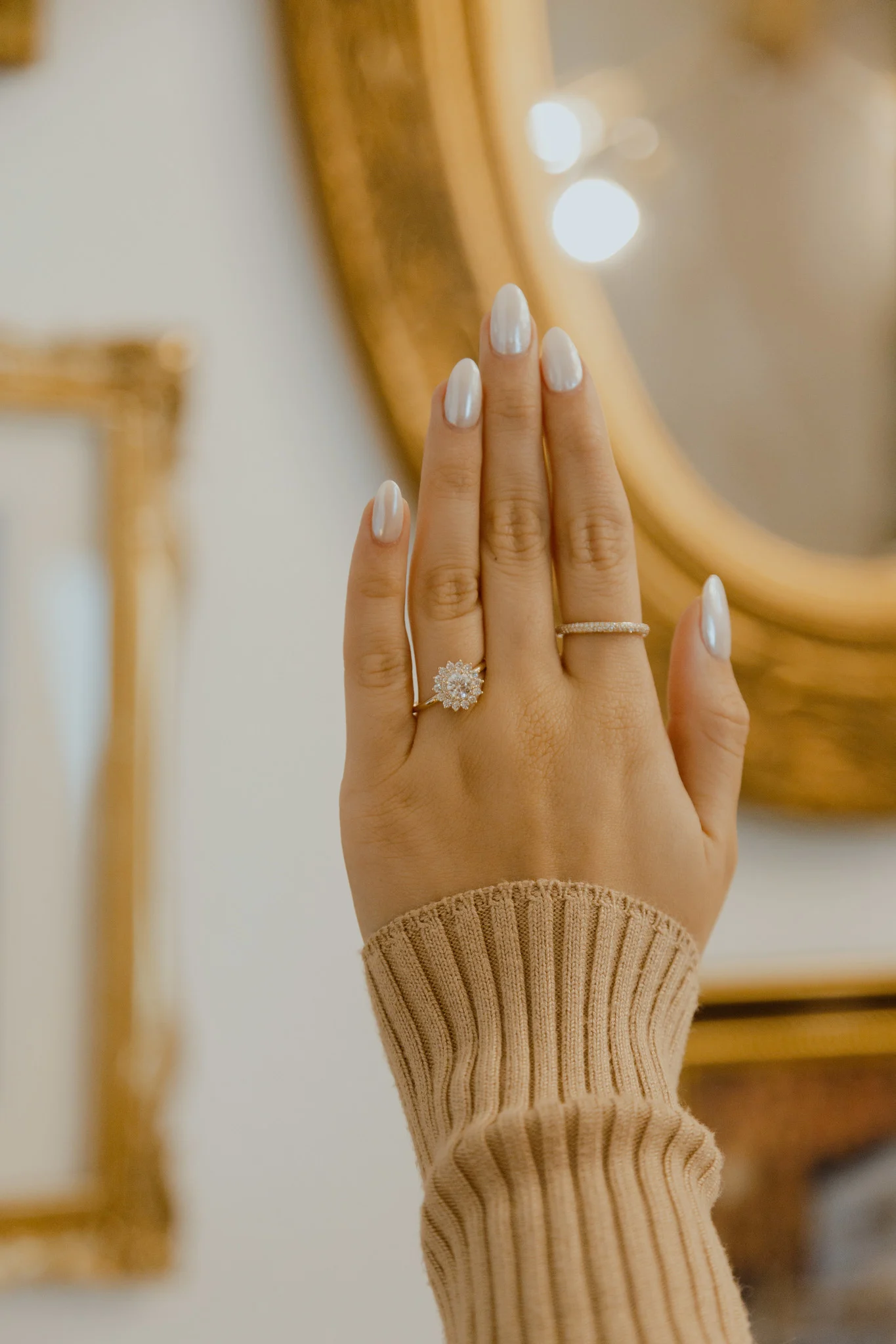 Big Round Cut Diamond Ring For Proposal