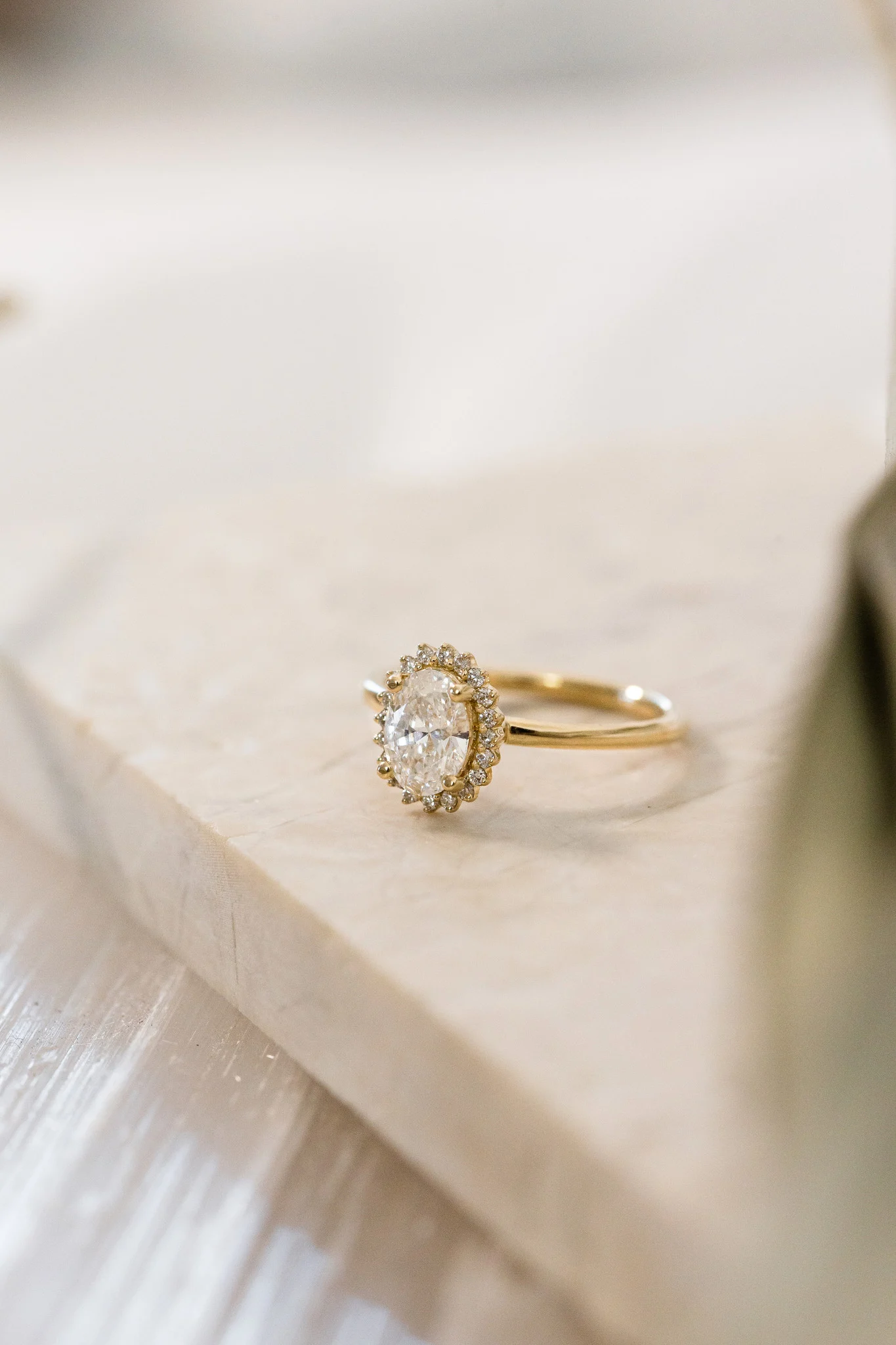 Sunflower 1ct Oval Diamond Ring