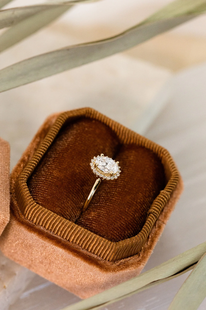 Sunflower 1ct Oval Diamond Ring