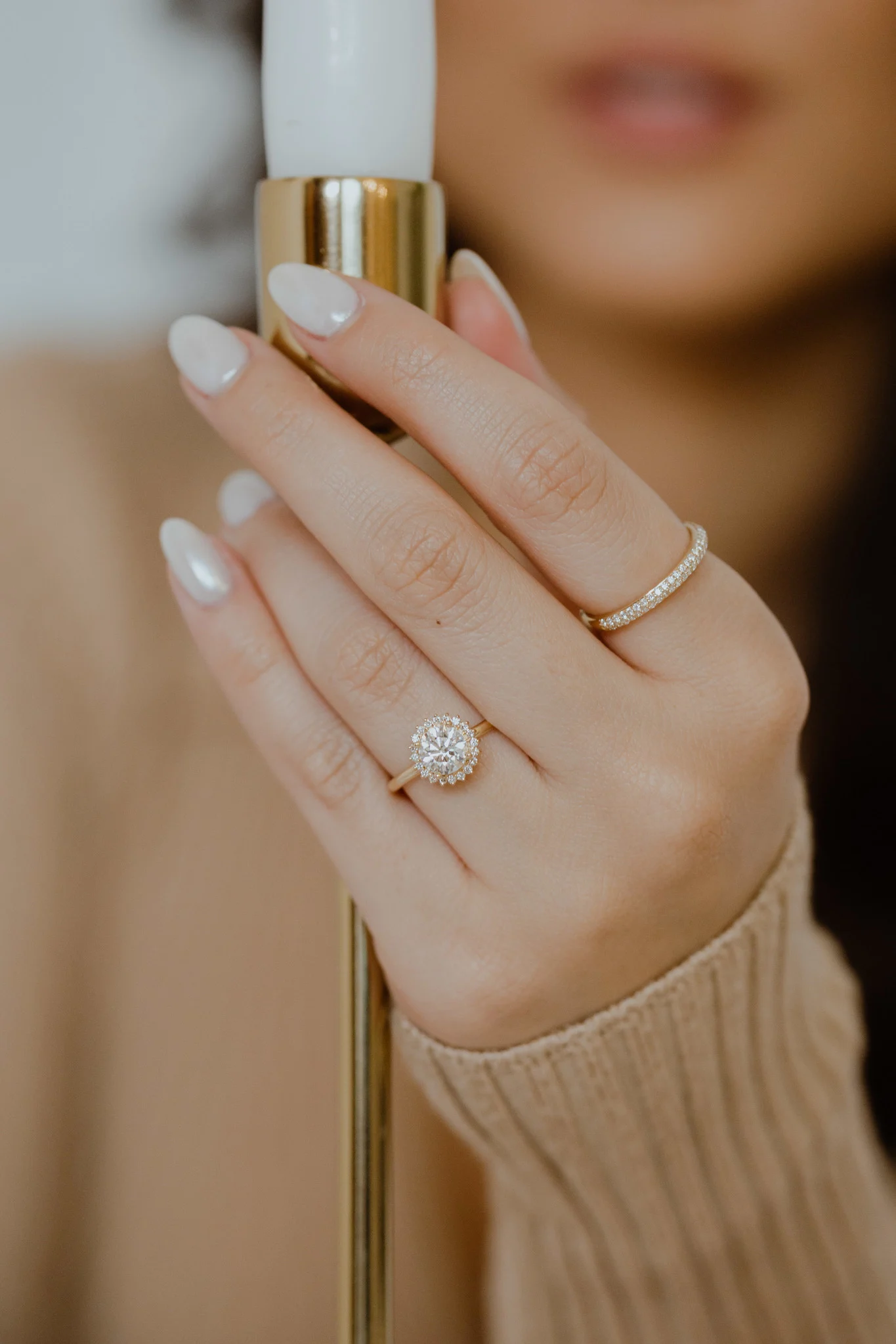 Lab Grown Diamond Ring with a 1ct Round Diamond