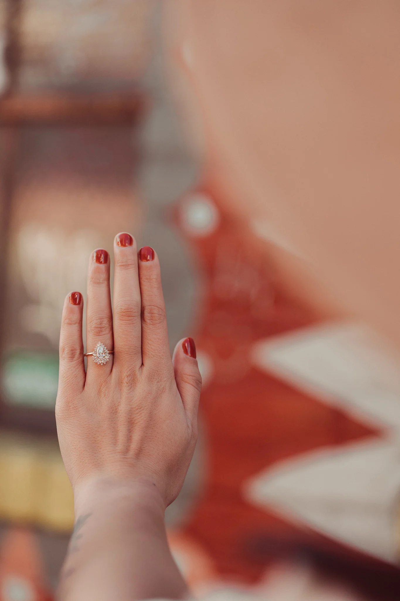 Pear Lab Grown Diamond Ring For Her