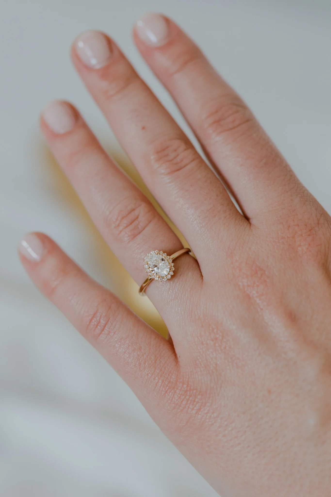 Sunflower 1ct Oval Diamond Ring