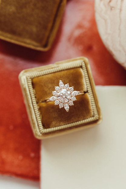 Lab Grown Diamond Round Flower Ring