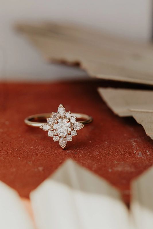 Dazzling Lab Grown Diamond Cluster Ring