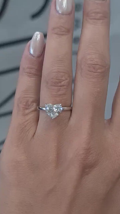 Heart Cut Lab Grown Diamond Engagement Ring