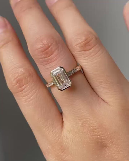 Lab-Grown Emerald-Cut Diamond ring
