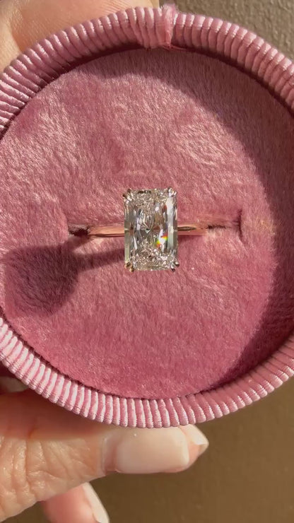 Radiant Cut Lab Grown Diamond Engagement Ring