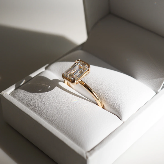Certified Round Cut Lab Diamond Ring